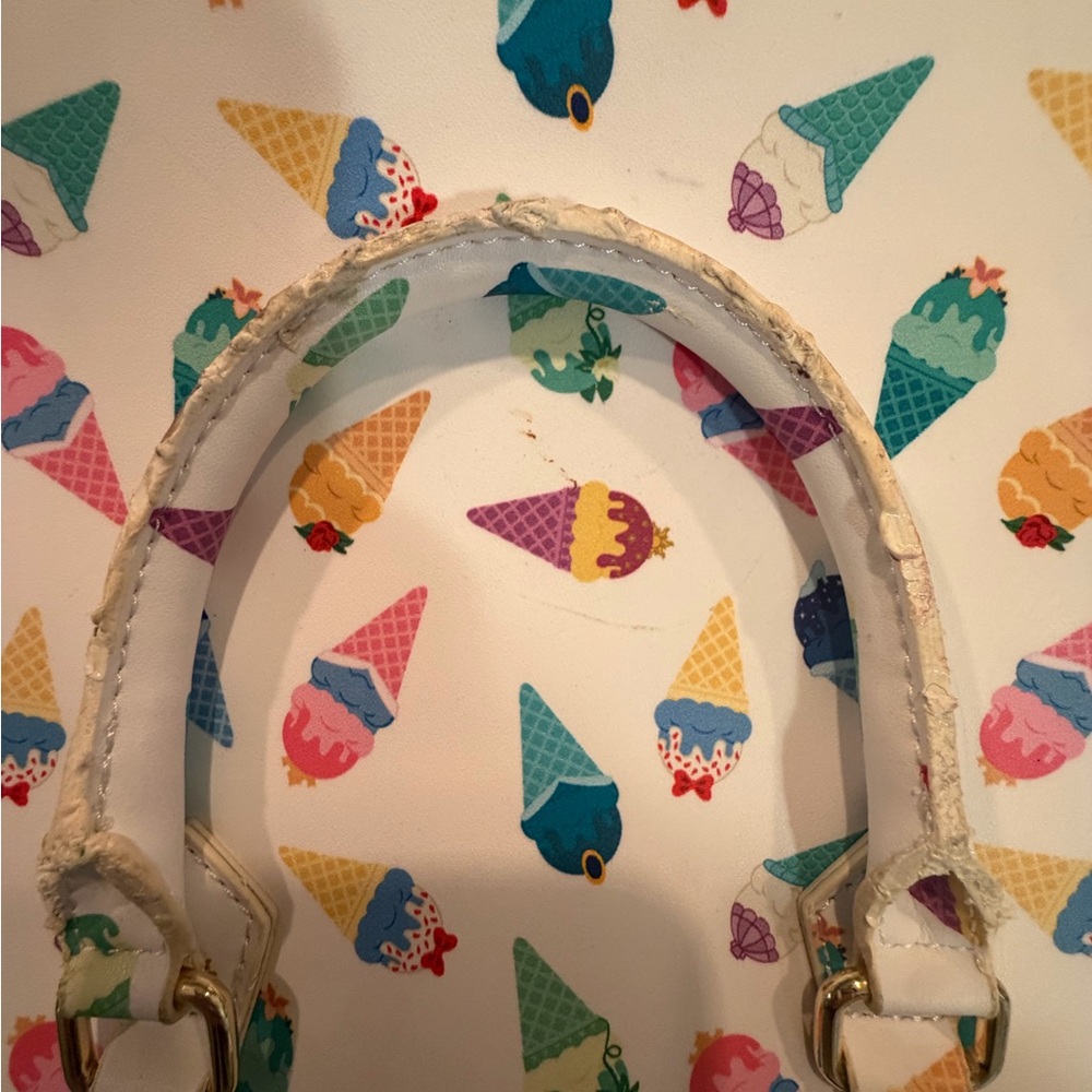 Disney Loungefly Ice Cream Print Handbag/Crossbody and Wallet Set - Multicolor - Picture 5 of 5